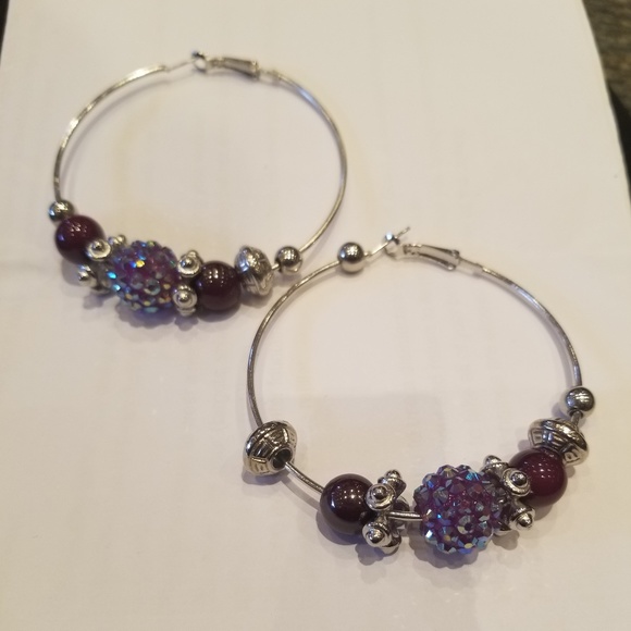 Vintage Hoop Tassel Stud Hook Earrings (Multiple Styles) - Picture 4 of 6